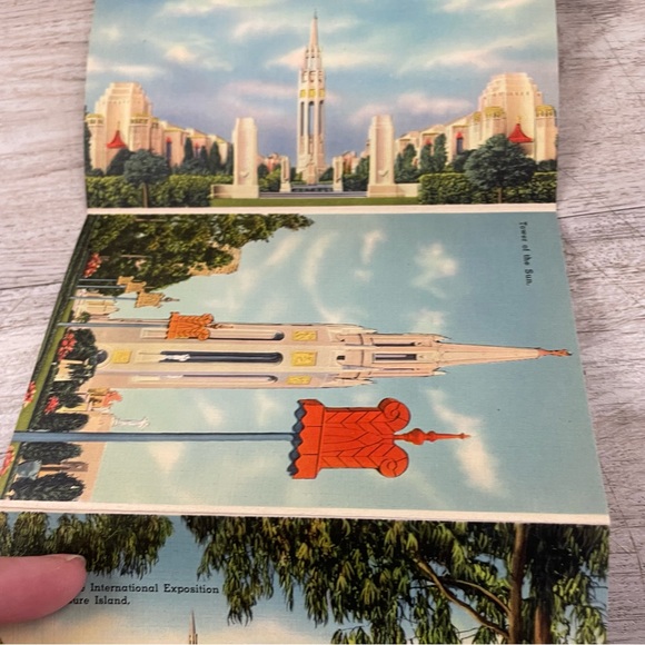 1938 World's Fair on San Francisco Bay Golden Gate Exposition Foldout Cards - Picture 11 of 12